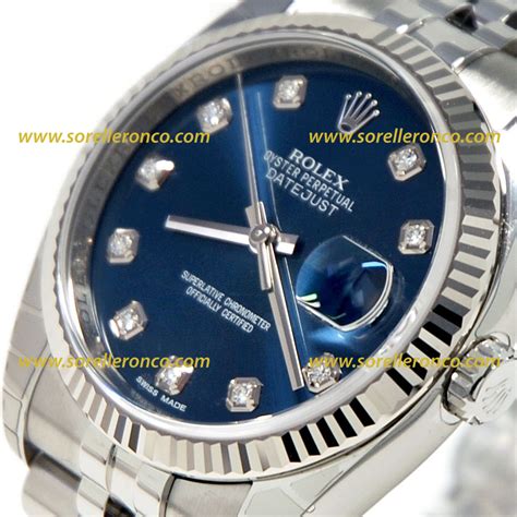 quadrante x rolex datejust 116234 blu fosforescenti usato|rolex 116234 price.